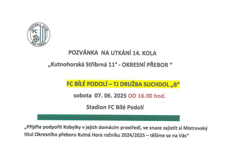 Kutnohorská Stříbrná 11° - Okresní přebor